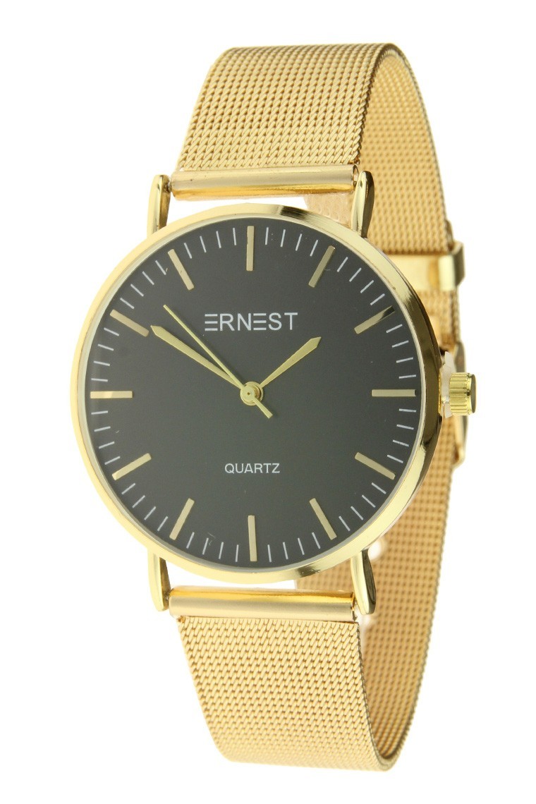 Ernest horloge "Grace" goud-zwart