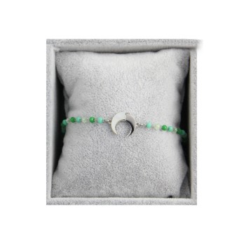 Armband "Moon & Beads" groen