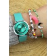 Armband "Moon & Beads" groen