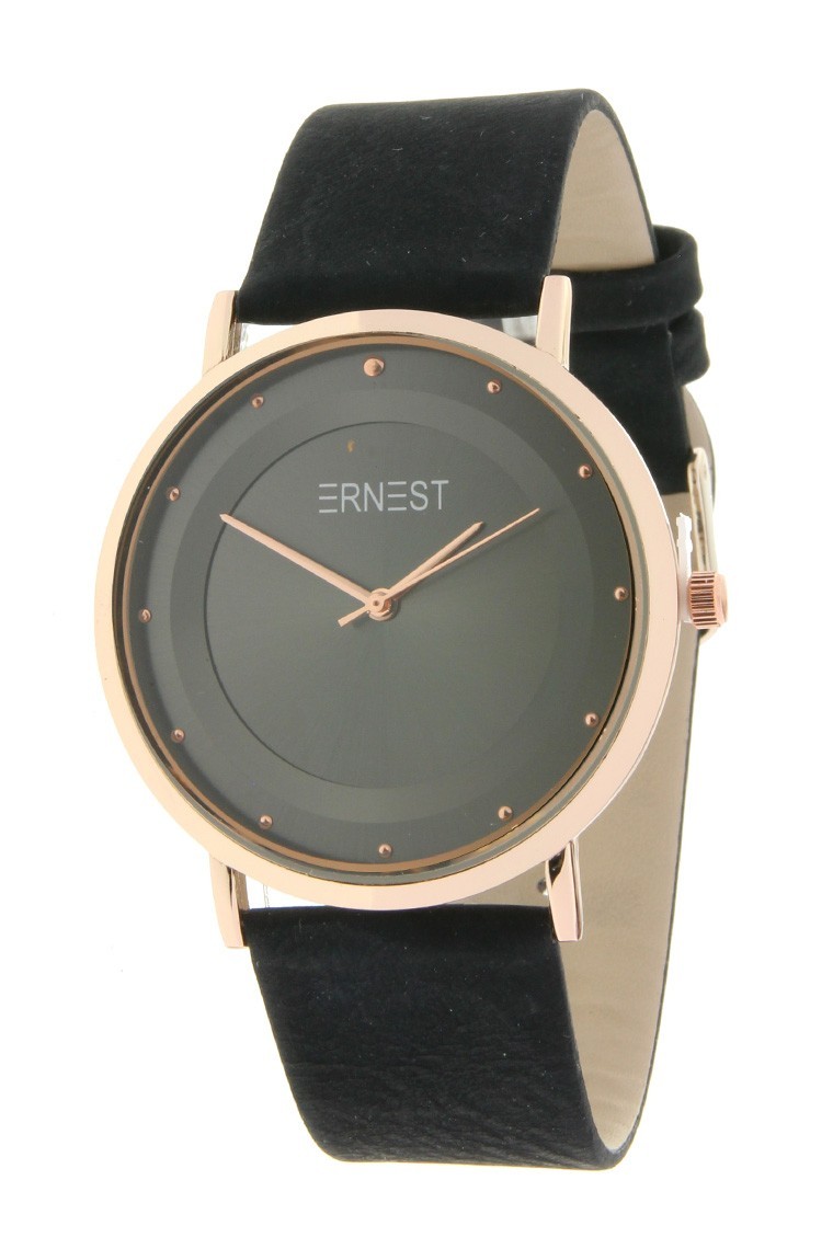Ernest horloge "Rosé-Milano" zwart