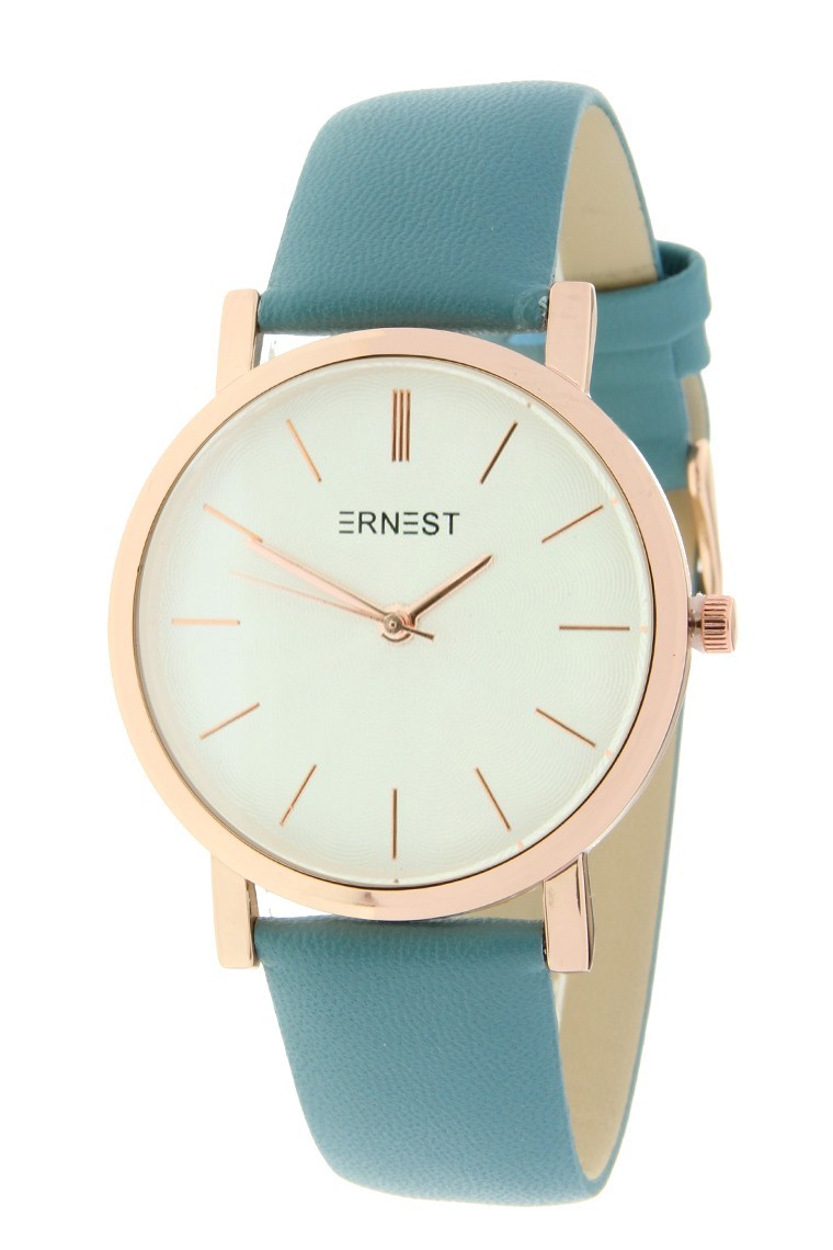 Ernest horloge "Rosé-Andrea" frisblauw