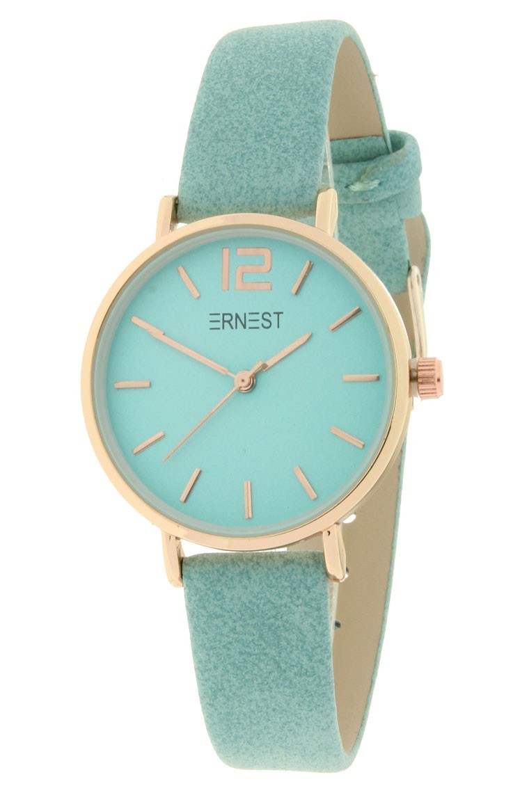 Ernest horloge Rosé-Cindy-Mini SS19 zacht turquoise