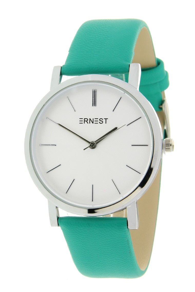Ernest horloge "Silver-Andrea" turquoise