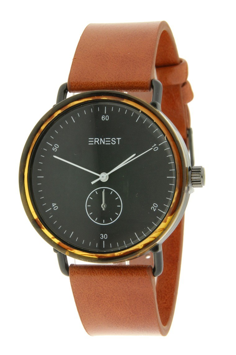 Ernest horloge "Teagan" camel-zwart