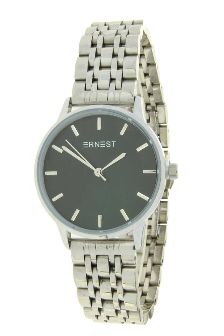Ernest horloge "Leah" zilver-zwart