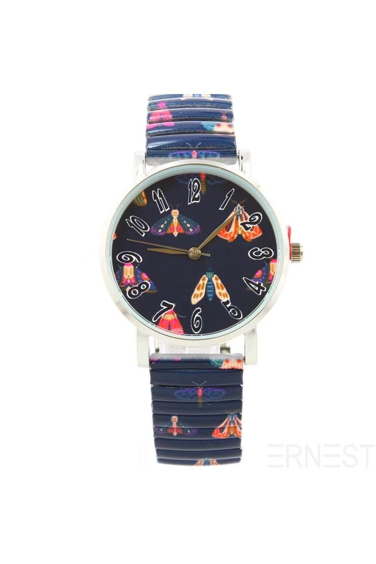 Ernest horloge "Butterfly" donkerblauw