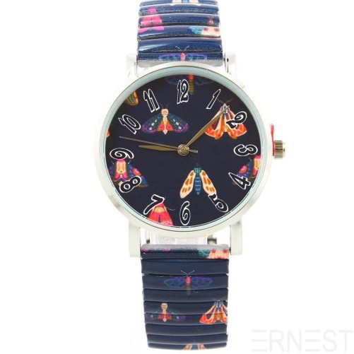 Ernest horloge "Butterfly" donkerblauw
