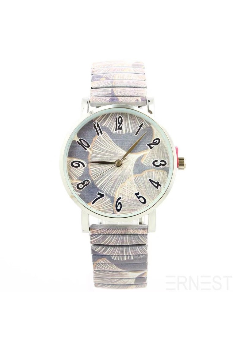 Ernest horloge "Big Leave" grijs