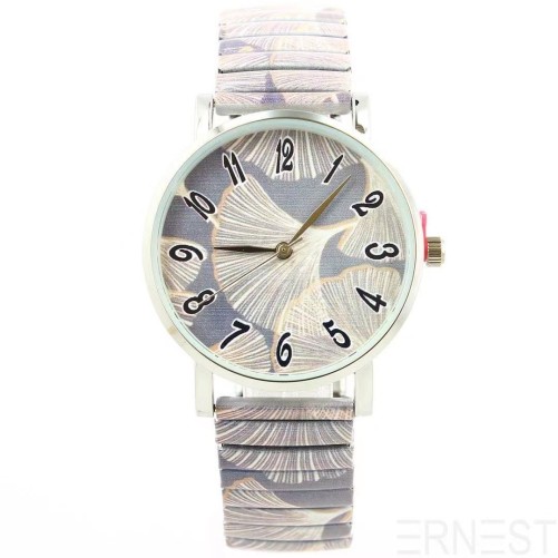 Ernest horloge "Big Leave" grijs