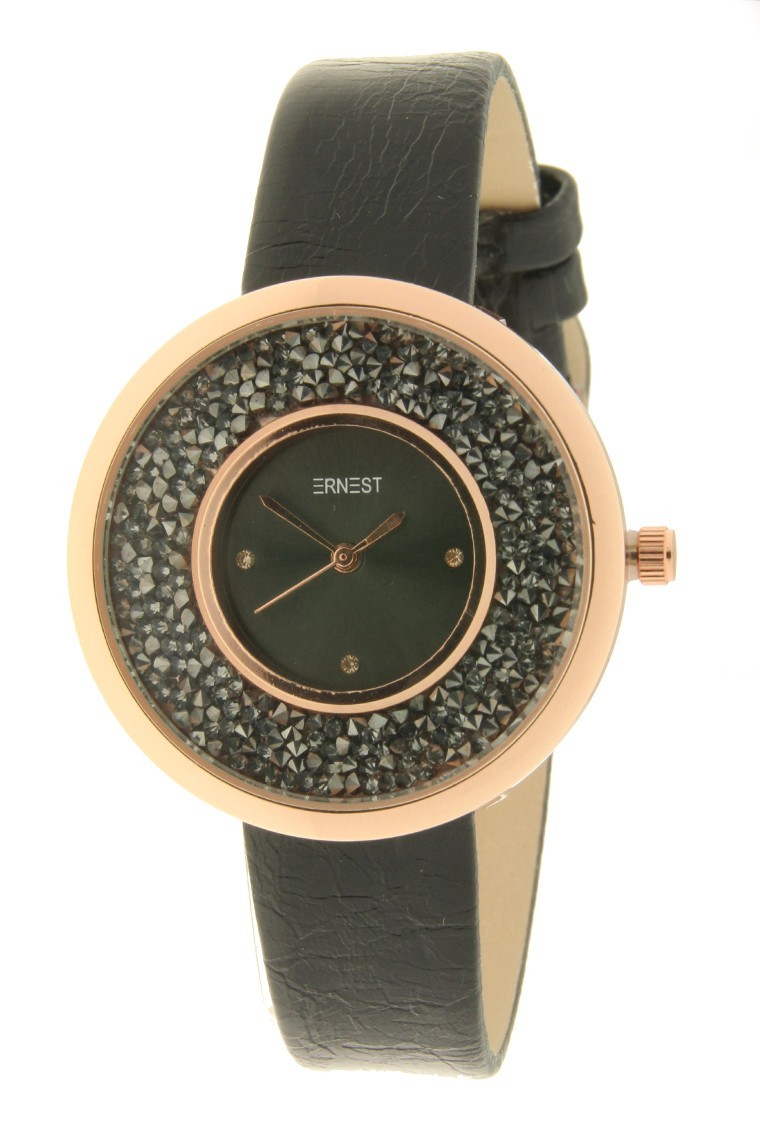 Ernest horloge "Grace-Glitter" zwart