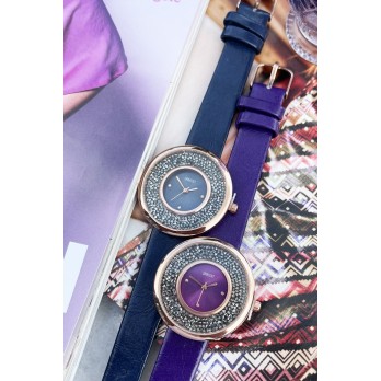 Ernest horloge "Grace-Glitter" donkerblauw