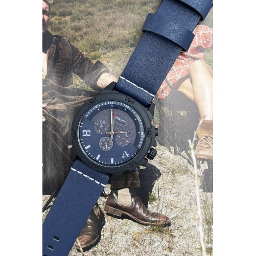 Ernest herenhorloge "Skylar" blauw