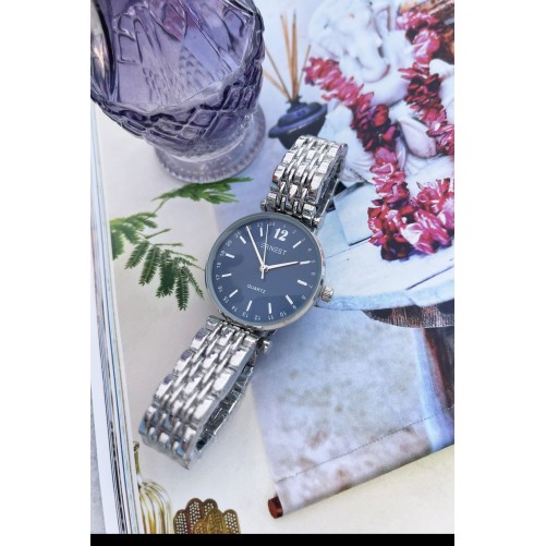 Ernest horloge "Tatum" zilver-blauw