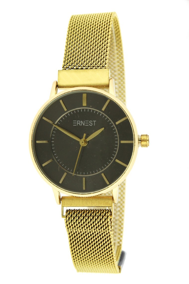 Ernest horloge "Amber" goud-zwart