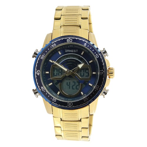 Ernest herenhorloge ""Venturo" goud-blauw