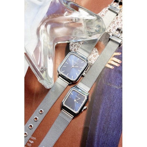 Ernest horloge ""Harmina Small" zilver-blauw