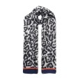 Sjaal "Silk Leopard" zwart-grijs-blauw