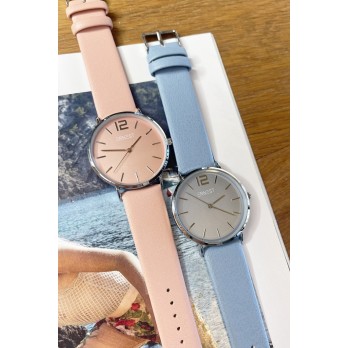 Ernest horloge Silver-Cindy SS22 jeansblauw