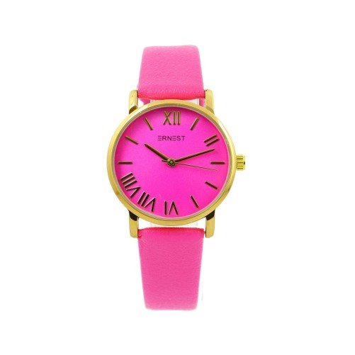 Ernest horloge Gold-Richelle fuchsia