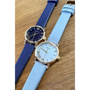 Ernest horloge Gold-Richelle jeansblauw