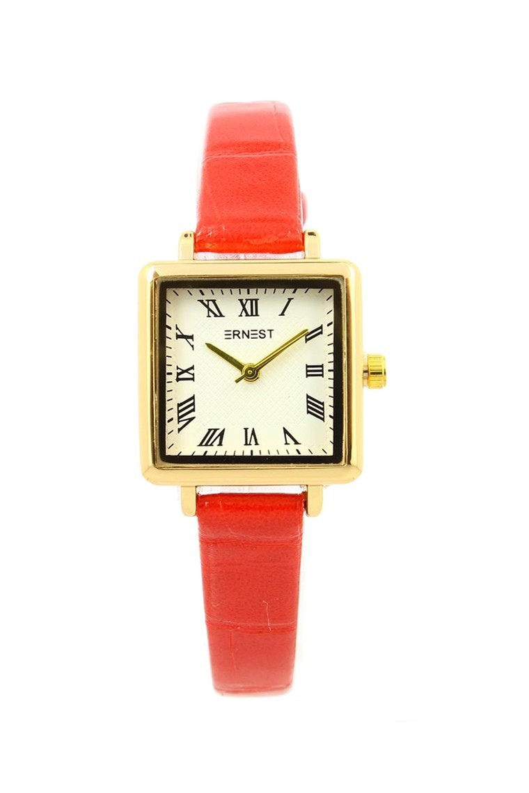 Ernest horloge Gold-Mika rood