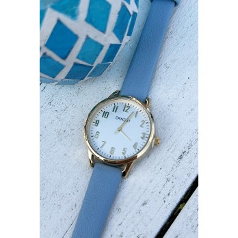 Ernest horloge Gold-Tina jeansblauw