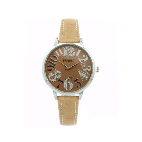 Ernest horloge "Silver-Lena" beige