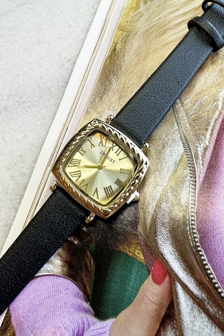 Ernest horloge "Gold-Kaja" zwart