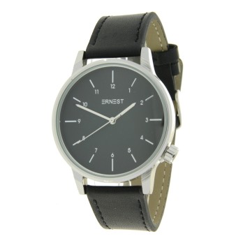 Ernest horloge "New-Elegance" zwart-zilver-zwart