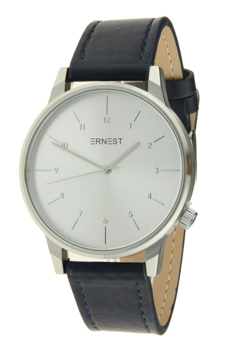 Ernest horloge "New-Elegance" blauw-zilver