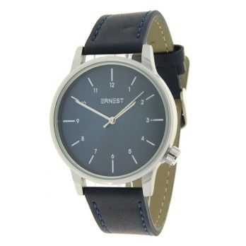 Ernest horloge "New-Elegance" blauw-zilver-blauw