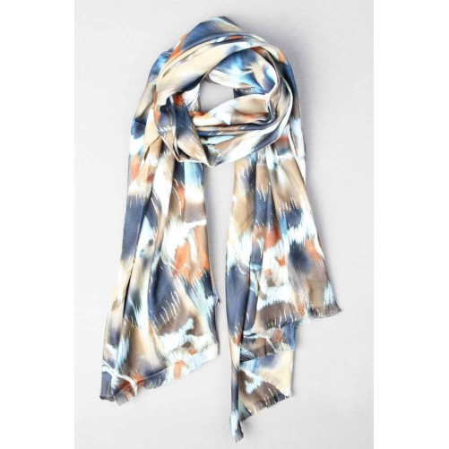 Sjaal "Fierce Flamboyant" taupe-blauw