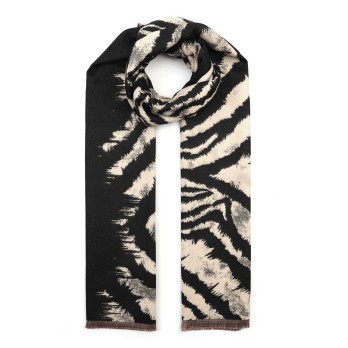 Sjaal "Ziggy Zebra" zwart-beige