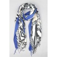 Sjaal "Zebra-Leopardy" blauw