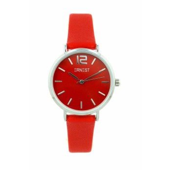 Ernest horloge Silver-Cindy Medium FW23 rood