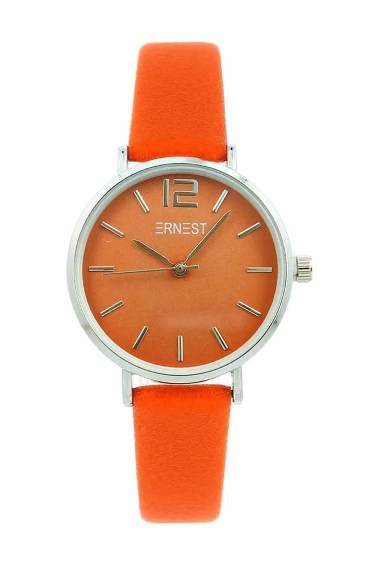Ernest horloge Silver-Cindy Medium FW23 oranje
