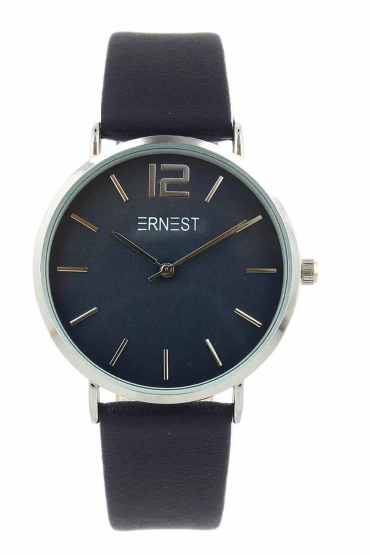 Ernest horloge Silver-Cindy FW23 donkerblauw