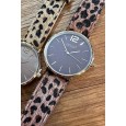 Ernest horloge Gold-Cindy FW23 leopard bruin (small print)