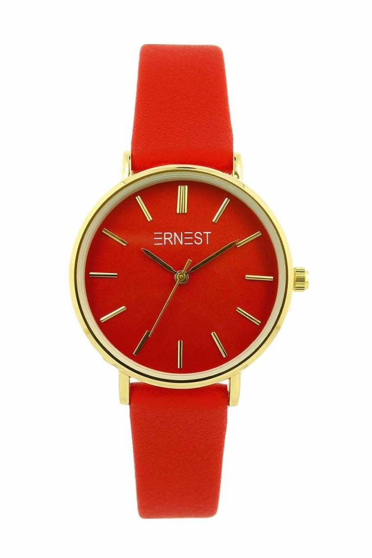 Ernest horloge Gold-Cindy Medium FW23 rood