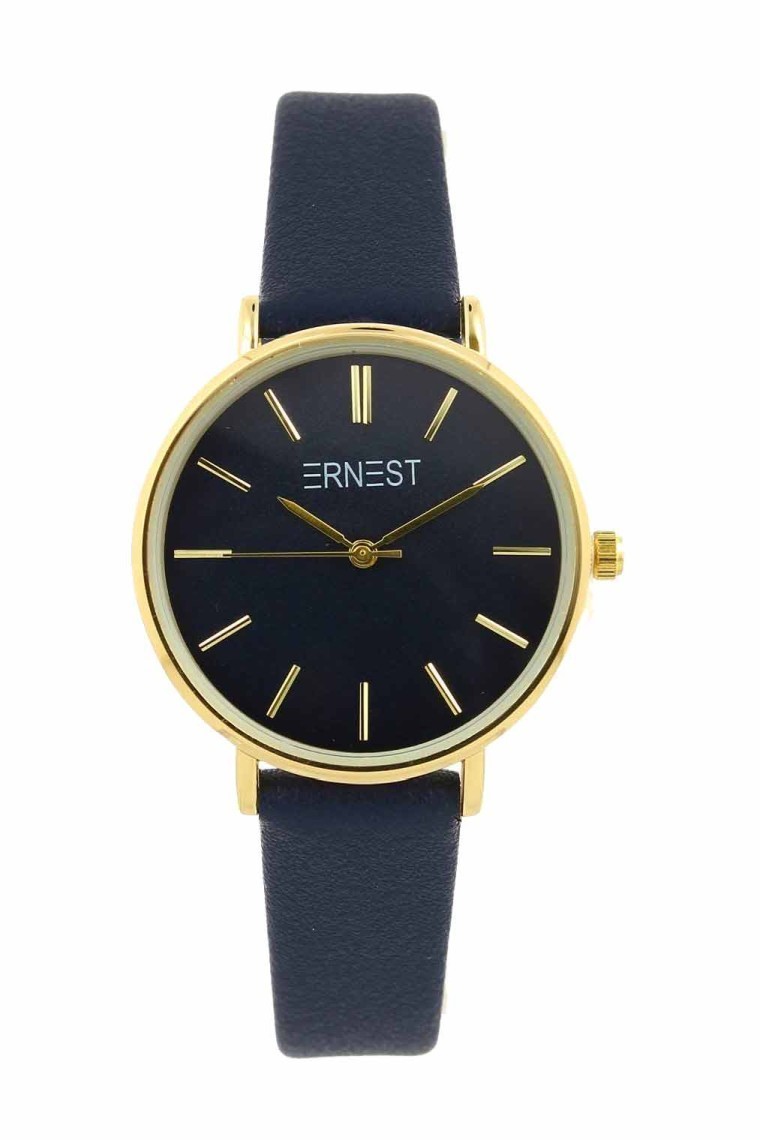 Ernest horloge Gold-Cindy Medium FW23 donkerblauw