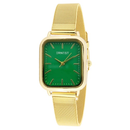 Ernest horloge ""Harmina Medium" goud-groen