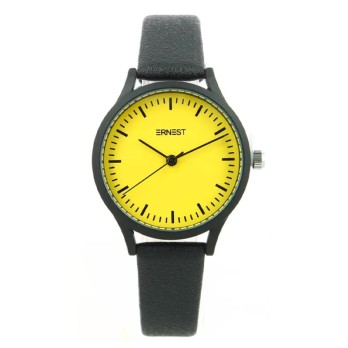 Ernest horloge "Pamela" zwart-geel