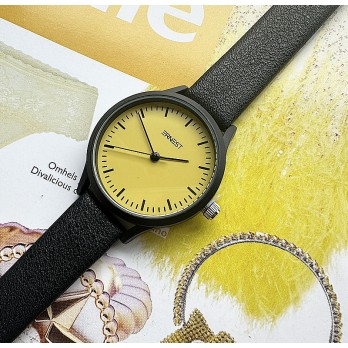 Ernest horloge "Pamela" zwart-geel