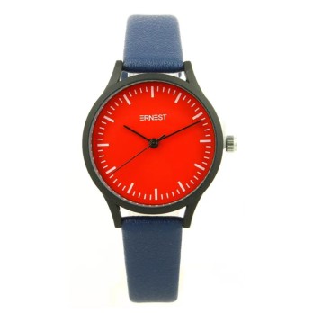 Ernest horloge "Pamela" donkerblauw-rood
