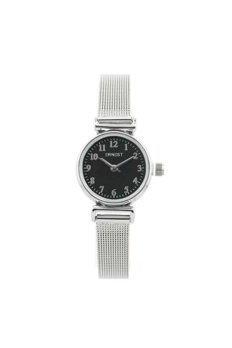 Ernest horloge "Nisha" zilver-zwart