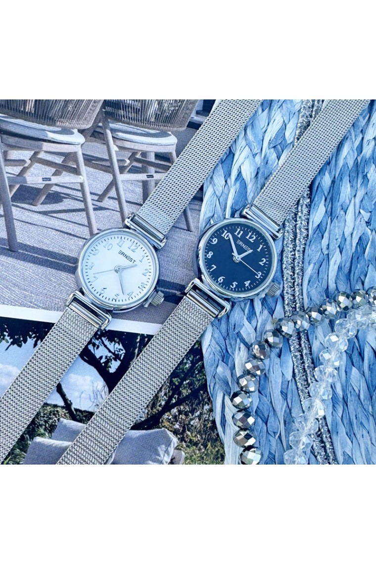 Ernest horloge "Nisha" zilver-wit