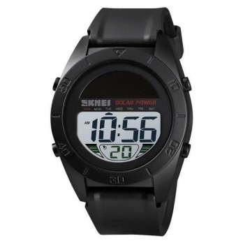SKMEI Sports Casual Solar Power Quartz horloge, zwart