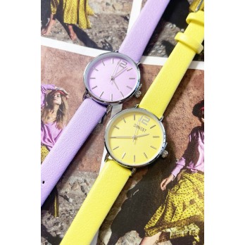 Ernest horloge Silver-Cindy-Mini SS24 geel en lila