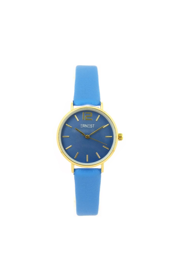 Ernest horloge Gold-Cindy-Mini SS24 azuurblauw