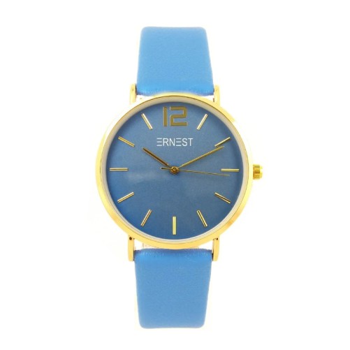 Ernest horloge Gold-Cindy SS24 azuurblauw